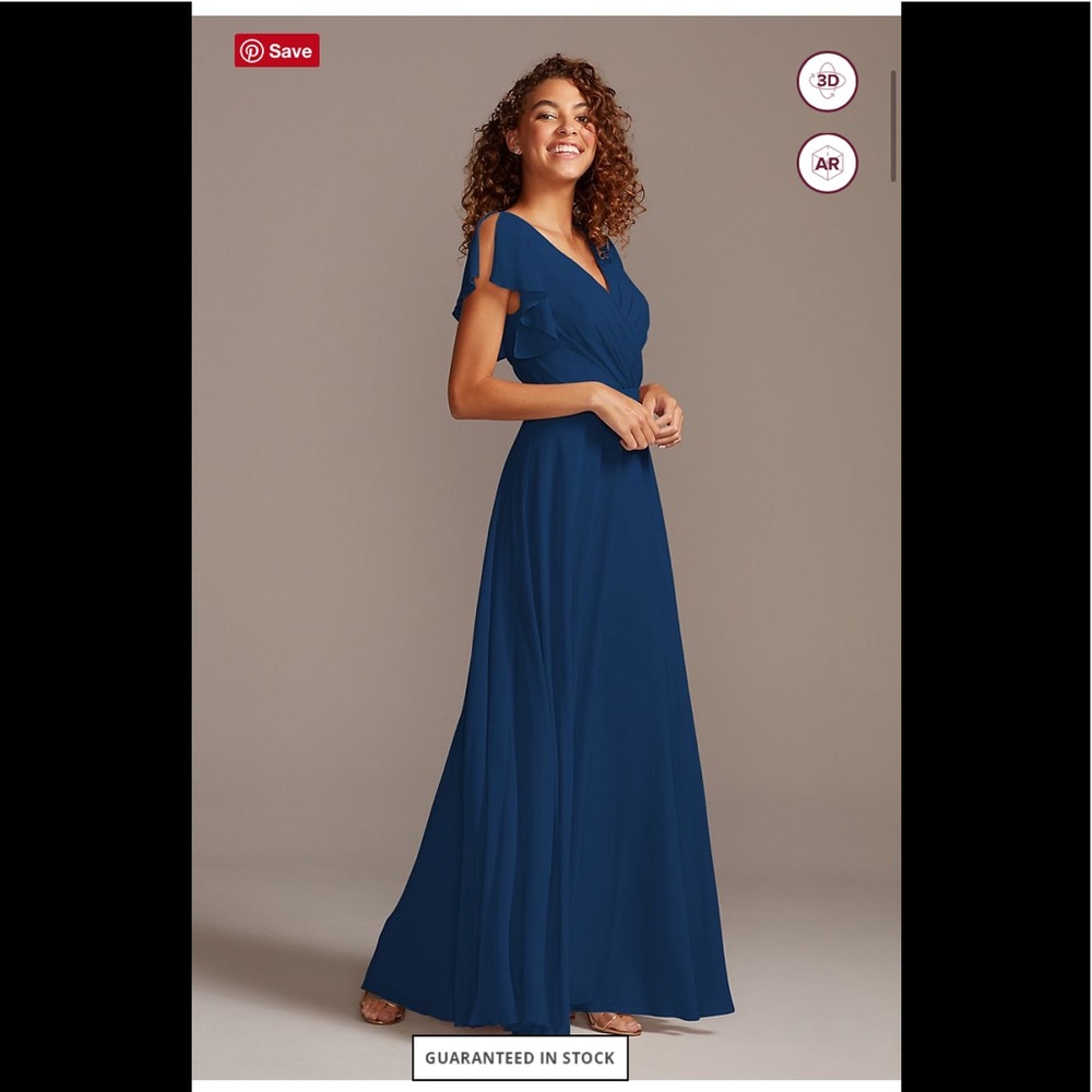 David’s bridal flutter sleeve bridesmaid dress